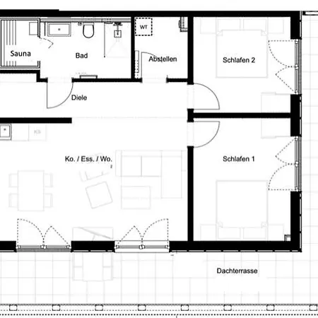 Apartamento Meerverliebt - Penthousewohnung Mit Dachterrasse, Sauna - Strandnah!